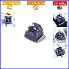 Purple Galaxy Astronaut Resin Keycap for Mechanical Keyboard, Custom Art