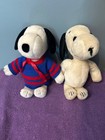 2 Vintage Snoopy Peanuts , One with Red & Blue Sweather 1968, the other 1988 — photo 1