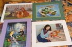 4 Disney Lithograph Prints Mulan Sleeping Beauty Peter Pan Lady & The Tramp  — photo 1