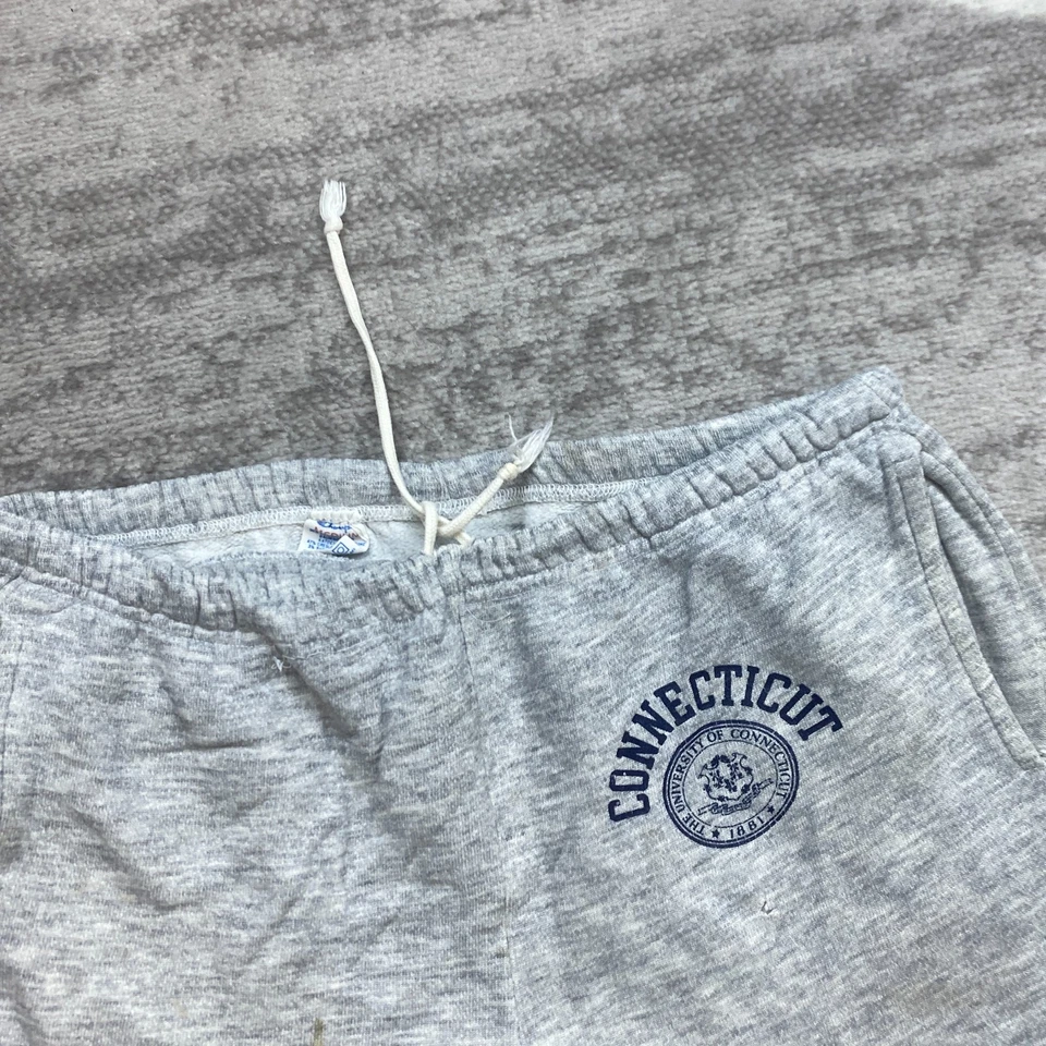 Pantalones de chándal de colección Champion tejido inverso UConn Huskies M gris Connecticut años 80 Foto 2 de 4