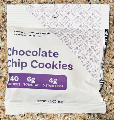 Nutrisystem Chocolate Chip Cookies Snack Lot Of 30 Bags New In Bag NIB 9/15/26
