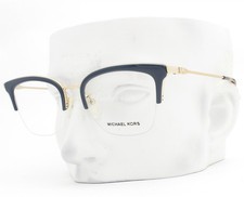 Michael Kors Costa Rica Eyeglasses Glasses MK 3029 1014 Blue on Gold 51mm w/case