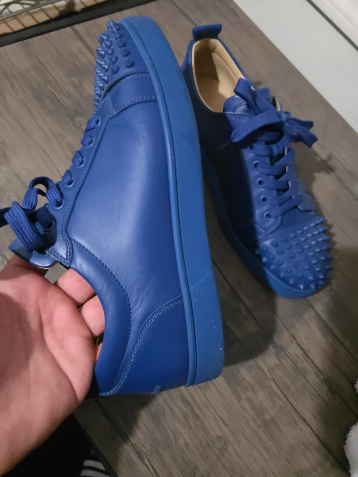 Zapatillas Christian Louboutin Azul con Picos Suela Roja Foto 4 de 4