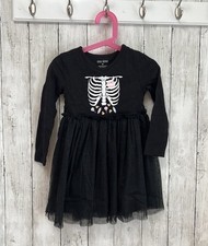 Okie Dokie Girls Size 3T, Black Tulle Skeleton Dress, NWT, Halloween