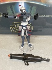 Star Wars Clone Commander Colt Action Figure 2 Blasters & Cannon With Stand
