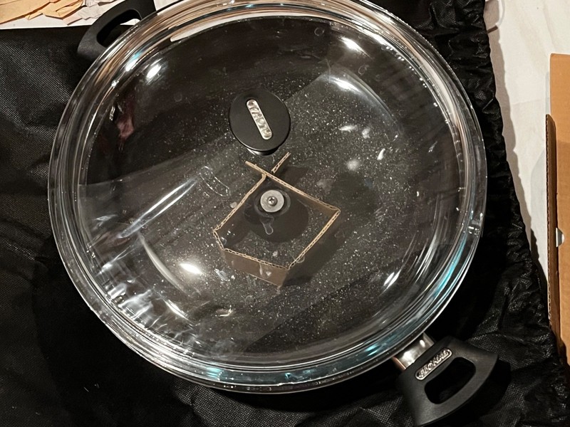 Flonal Cookware Pietra Lavica Magma Tech Induction Wok with Pyrex Glass Lid