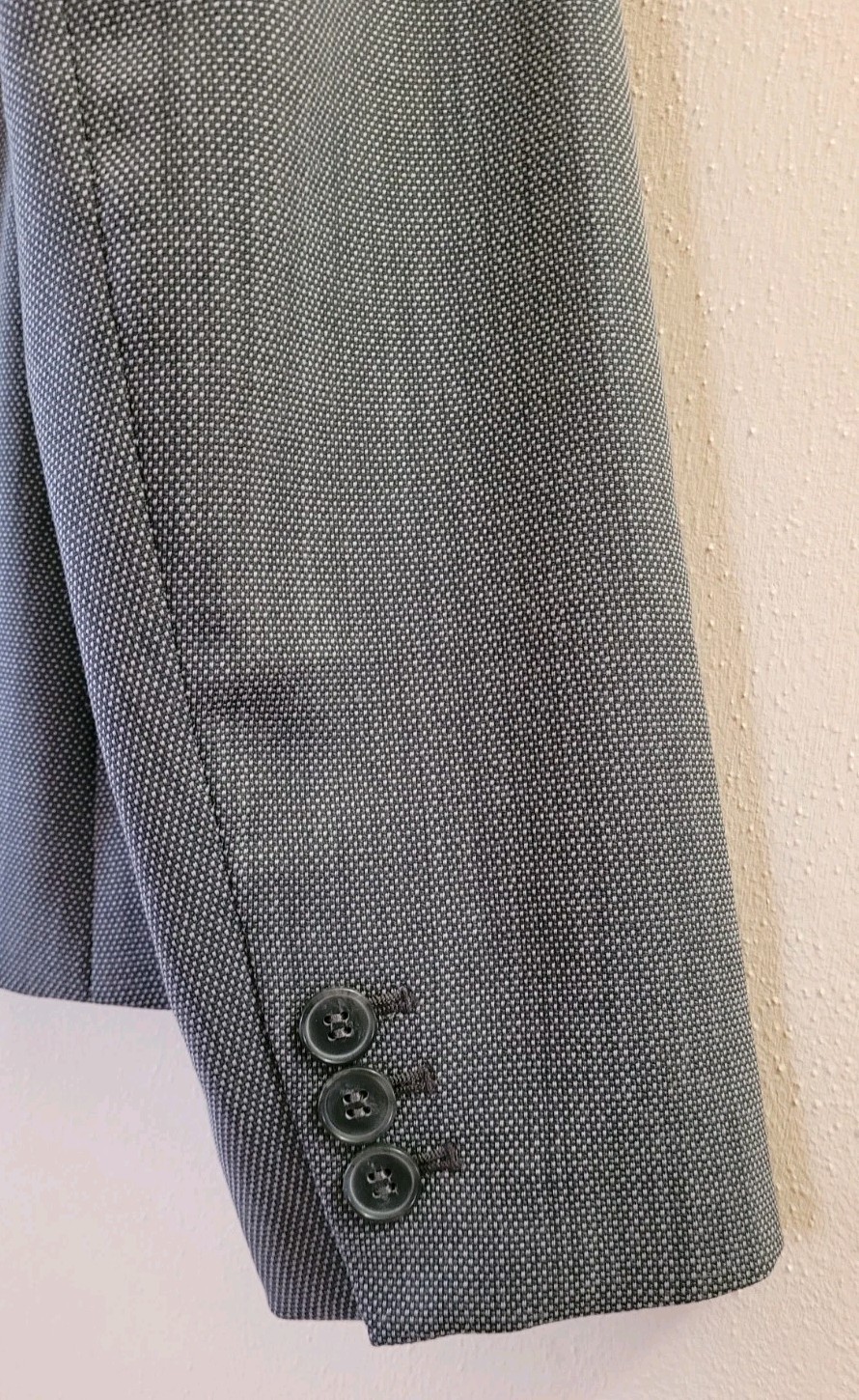 Talbots Linen Blazer Jacket Solid Gray One-Button… - image 5