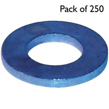 Image of Table 3 Flat Washers, Zinc Plated, I.D: 1/2", Pack of 250