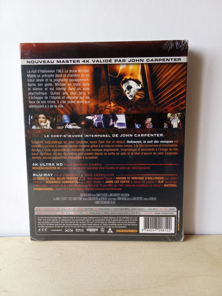 Halloween - La nuit des masques - 4K Ultra HD + Blu-ray - Édition Collector 40èm - Photo 2/3