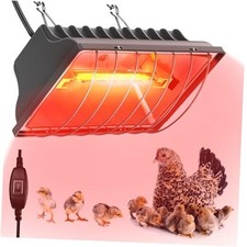 250W Chicken Coop Heater for Chicks 1 LIGHT FRAME  2 LIGHT BULBS Heat Lamp