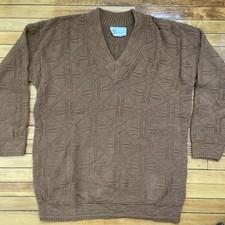 Vtg 90s Tapestry 100% Cotton Cable Knit Sweater Made In USA Womens XL