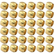 Bonsicoky 50 Pcs Brass Compression Fitting Ferrule 3/16" - 50PCS, Gold