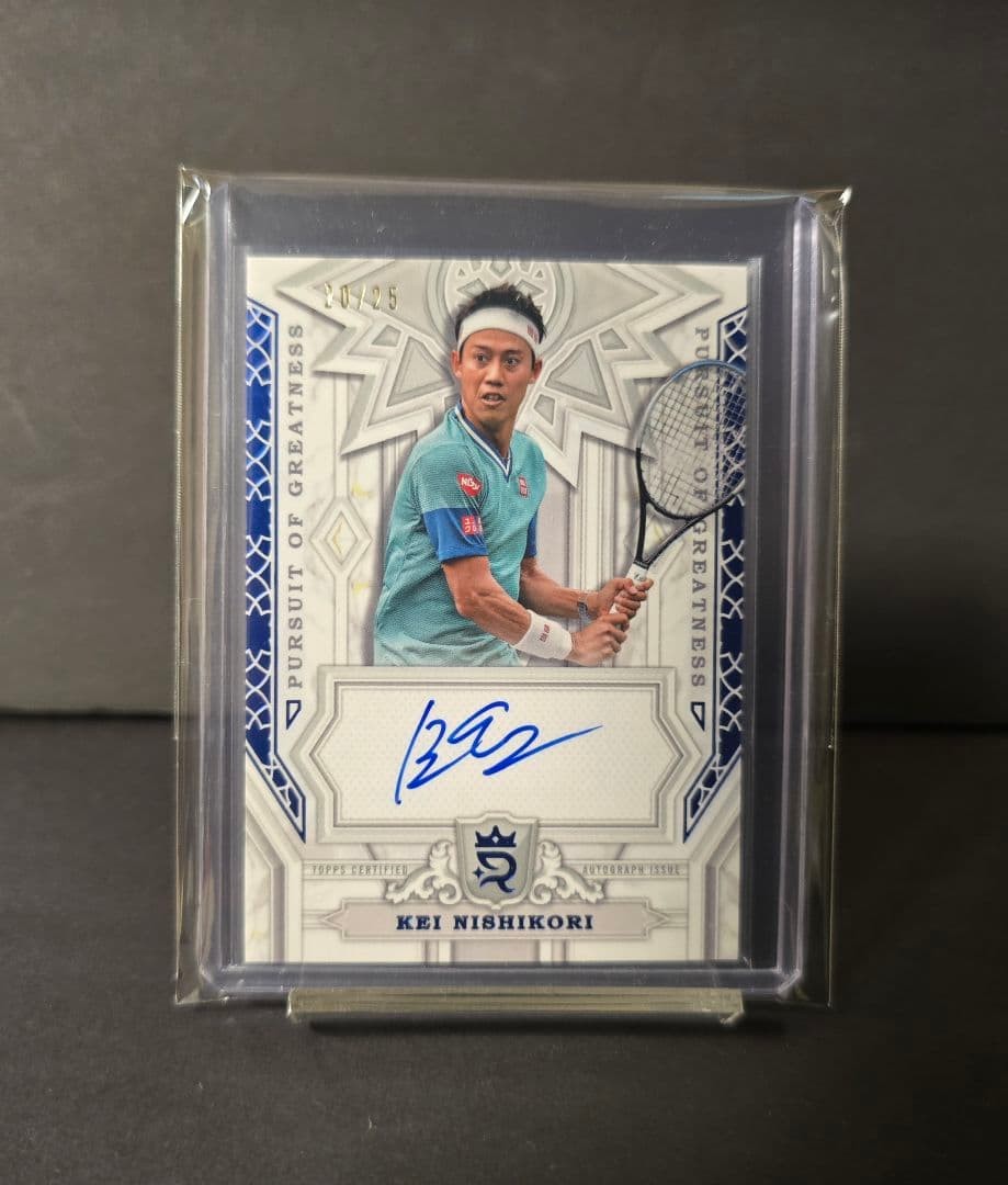 Kei Nishikori Autograph Topps Royalty Tennis Card Blue Serial 25/Collection Use