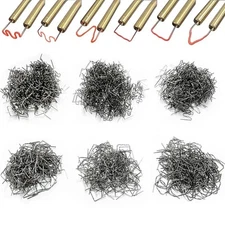 3000 PCS Welding Staples, 6 Types 0.6 0.8mm Wave Flat Corner Hot Staples with...