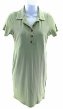 Urban Girl Womens Short Sleeve Shirt Dress Seafoam Green Knee Length