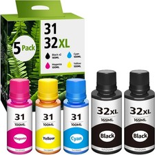 32xl Black Ink Bottle 31 Smart Tank 5101 6001 5000 7602 7301 Ink Refill Compatib