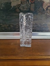 Walther Eisblok Solifleur Glas Vase Vintage Mid Century 