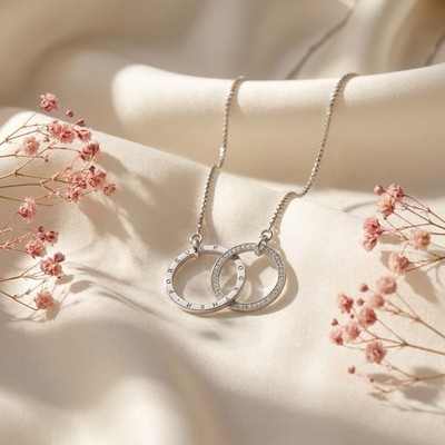 Thomas Sabo Sterling Silver CZ Together Forever Necklace
