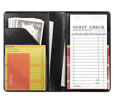 Black Server Books for Waitress Book Waiter Book Server Booklet Restaurant Waits