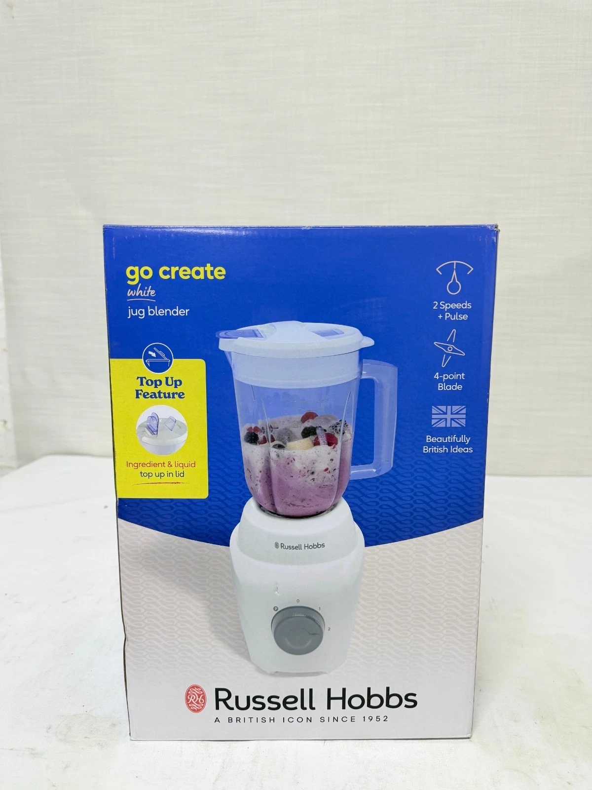 Russell Hobbs Go Create White Jug Blender 27570 2speed setting 1.65L - White
Opens in a new window o