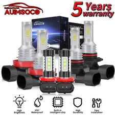 For Jeep Compass 2014-2021 Combo 6x LED Headlight Kit Bulbs Hi/Lo Fog Beam 6500K