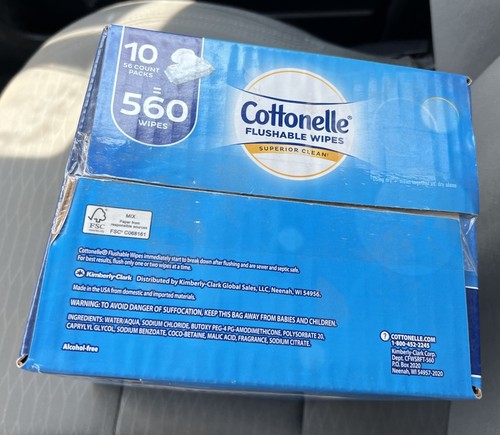 Cottonelle Fresh Care Flushable Wipes, 560 Wipes (10) 56 Count Packs New!!!! - Picture 3 of 4