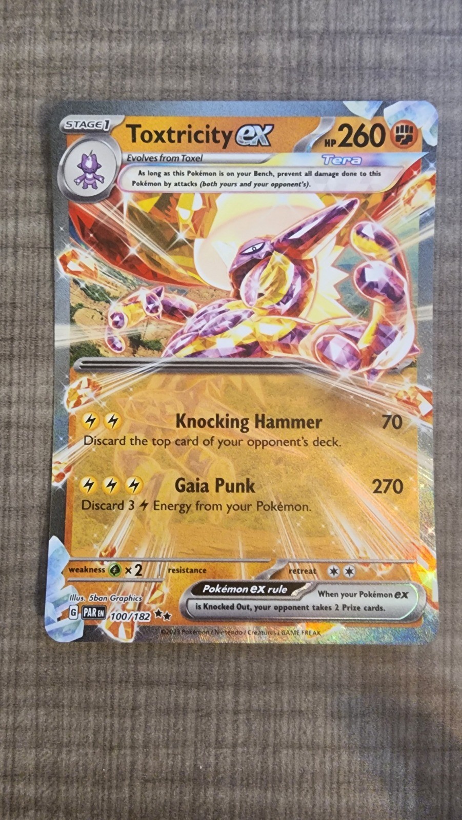 Pokemon TCG Toxtricity ex Paradox Rift 100/182 Double Rare Holo NM