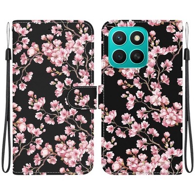 Plum Blossom Flower Wallet Case For iPhone Samsung Honor Flip Stand Cover Girls