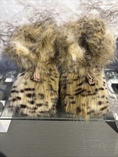 Pottery Barn Teen House Shoes Slippers Faux Fur Small Tassels 2016