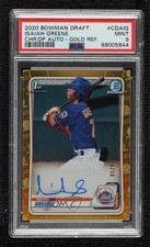 2020 Bowman Draft Chrome Picks Gold Refractor 14/50 Isaiah Greene PSA 9 Auto yf0
