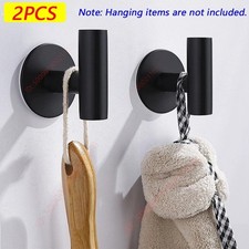 2x Bathroom Towel Robe Coat Hook Stainless Steel Wall Mounted Hooks Door Hanger