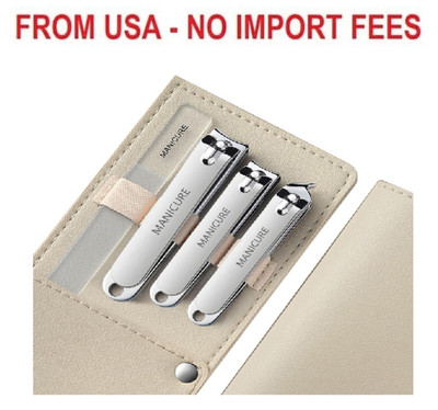 Moreplus 4 PCS Nail Clippers Set with Case,Sharp High-Carbon Steel Blades for Ha