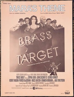 1978 film BRASS TARGET sheet music SOPHIA LOREN Mara's Theme LAURENCE ROSENTHAL