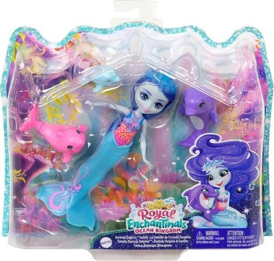 Enchantimals HCF72 Royal Dorinda Dolphin Puppe & Delfin Familie Ocean Kingdom