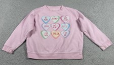 Live And Tell Girls Pink Valentines Hearts Sweatshirt Size Youth M