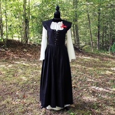 Medieval Lady Dress, Renaissance Corset Dress, Handmade Ren Gown- Size Med/Large