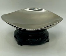 Vintage Dansk Metal Trinket Dish/Plate Mirror Finish 4.5"x4.5"