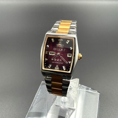 ORIENT 3 Star NQAC-T0 CS Automatic Watch Day Date Faceted Crystal