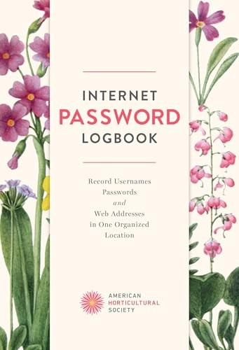 Internet Password Logbook by American Horticultural Society (Hardback Book) - Image 5