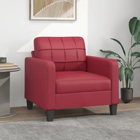 Sessel Kunstleder Weinrot 60 Cm Sitzbreite Wohnzimmer Polstersessel