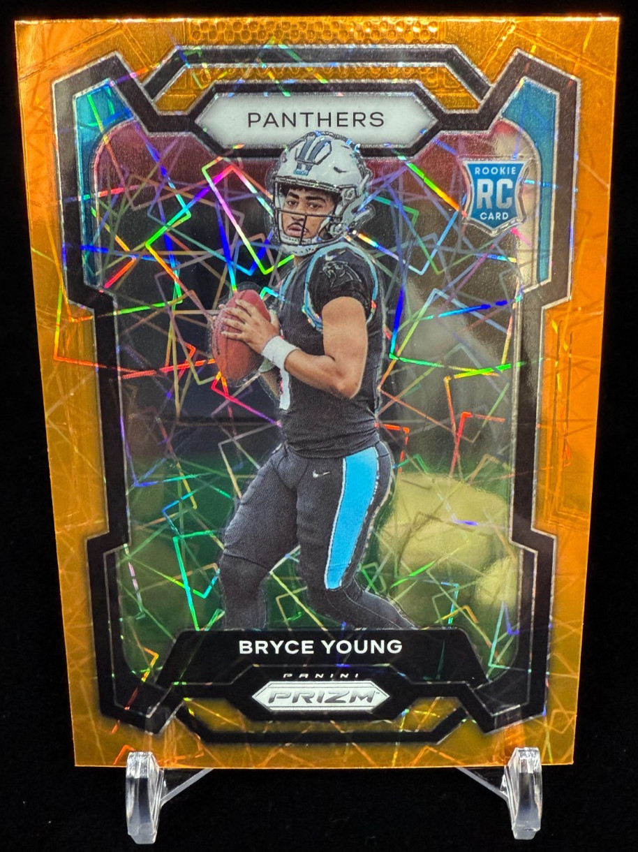 Bryce Young 2023 ROOKIE Panini Prizm Orange Lazer #311 Carolina Panthers