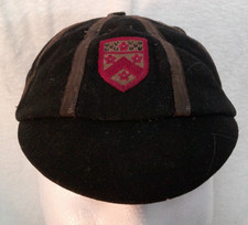 Vintage School Boys Wool Cap Black 8-Panel, V...