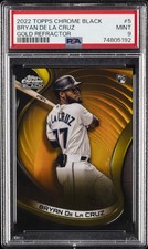 2022 TOPPS CHROME BLACK GOLD REFRACTOR #5 BRYAN DE LA CRUZ ROOKIE RC 48/50 PSA 9
