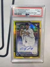 2024 Bowman Draft Trey Yesavage 1st Bowman Prospect Auto Yellow /75 PSA 9