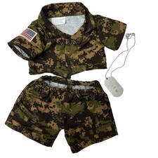 Build A Bear Workshop BAB Military Solider Outfit Camo Camouflage