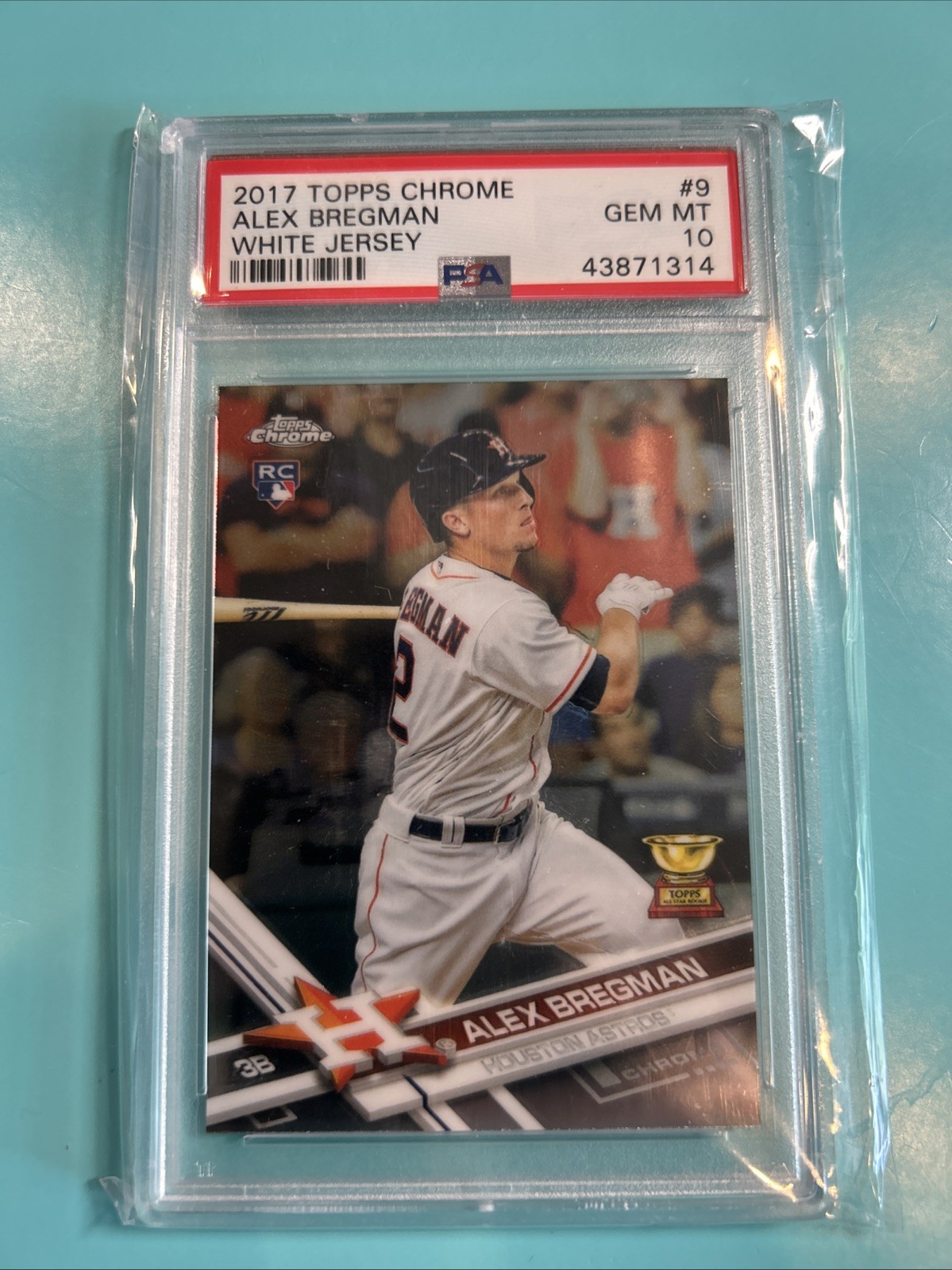 2017 Topps Chrome - Alex Bregman #9 (RC) (White Jersey) PSA 10 Gem Mint Astros
