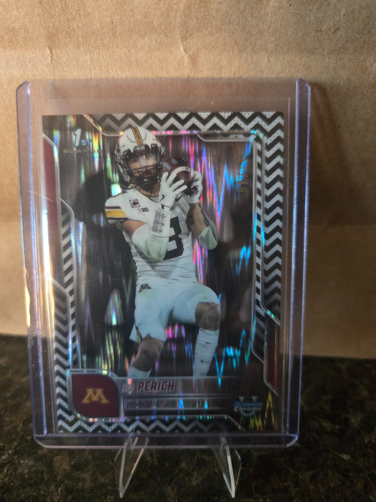 Koi Perich 2025 Bowman U Chrome  1st Black White Stealth Refractor /48 