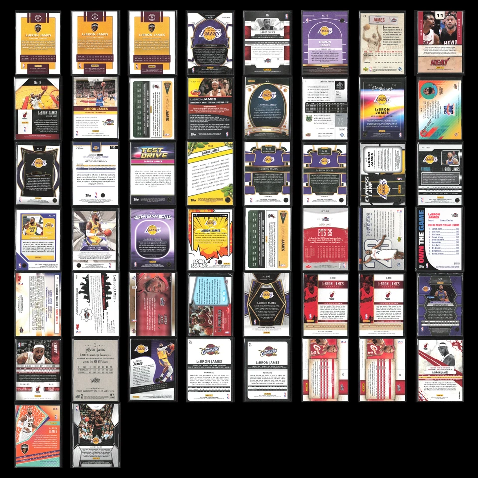 Lote de 50 tarjetas de baloncesto LeBron James 2017 Donruss Cleveland Cavaliers conjunto NBA casi nuevo Foto 2 de 4