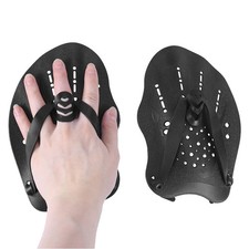 Swimming Training Hand Paddles Adjustable Silicone Straps Freestyle Workout