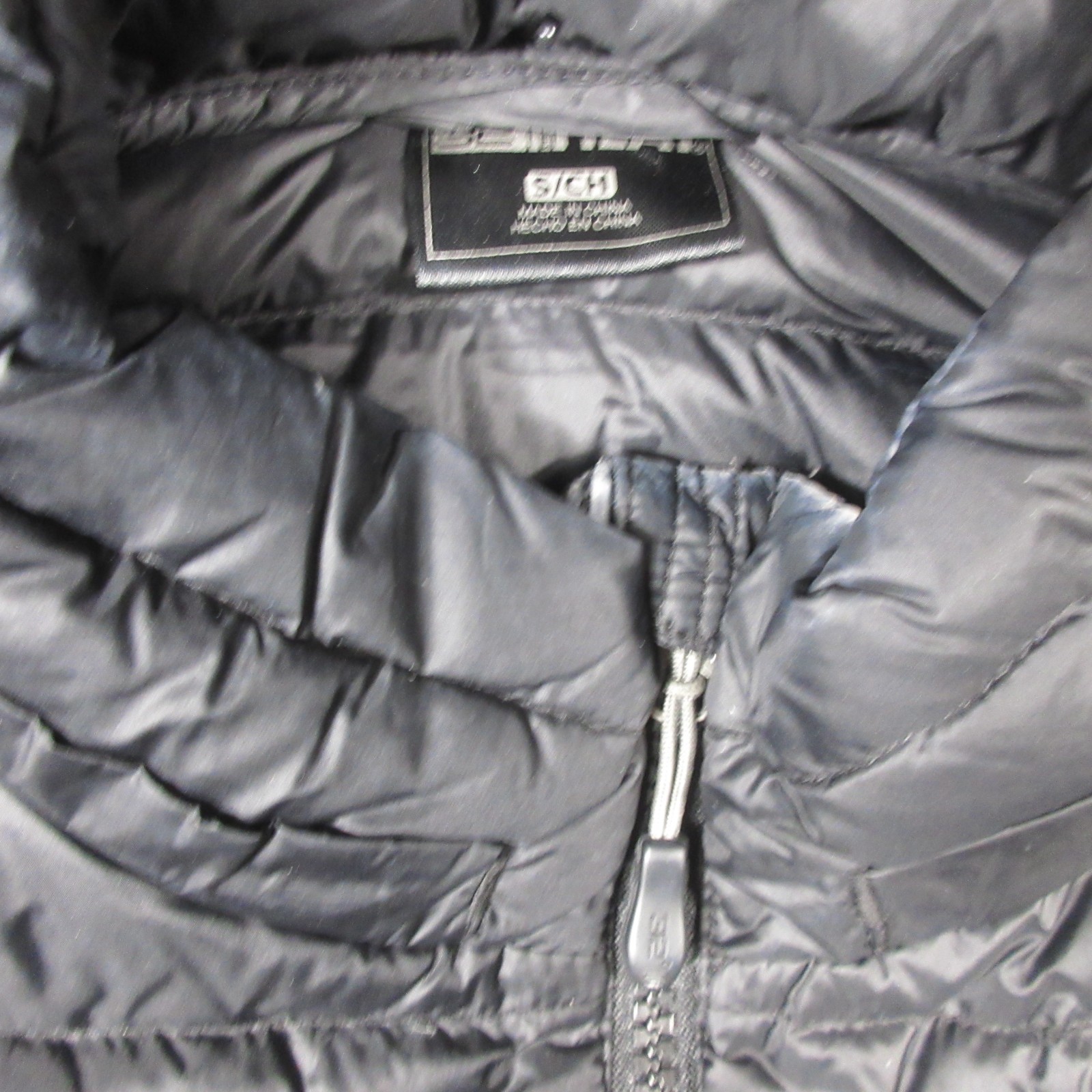 32 Degrees Heat Puffer Down Vest Womens S Black Zip Pockets Ultralight Packable